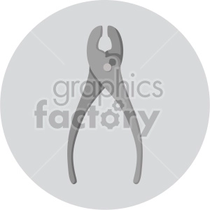 traditional pliers on circle background