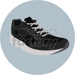 black sneaker in circle design