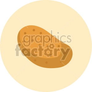 potato on yellow circle background