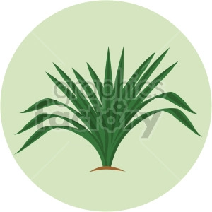 tall grass on green circle background