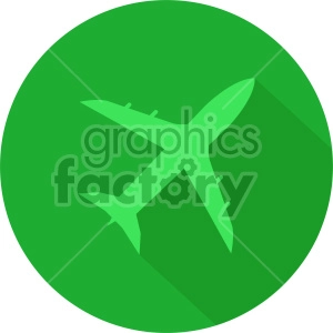 commercial airplane green circle icon