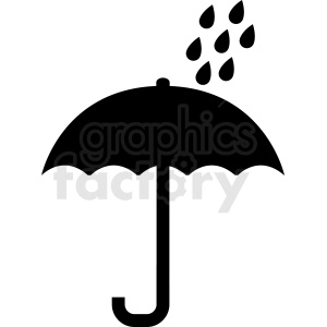 raing on umbrella vector icon