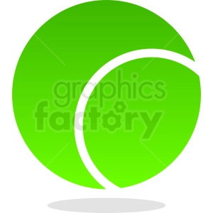 green tennis ball vector