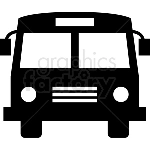 cartoon front of bus icon