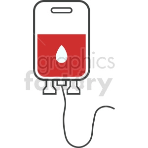 blood iv bag vector icon graphic clipart 4