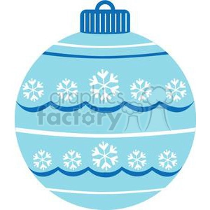 blue Christmas ornament with snowflakes
