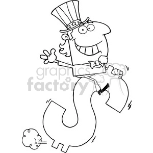 102518-Cartoon-Clipart-Uncle-Sam-Riding-On-A-Dollar-Symbol