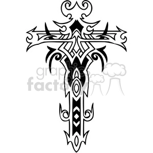 cross clip art tattoo illustrations 034