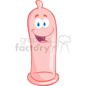 5161-Happy-Pink-Condom-Cartoon-Mascot-Character-Royalty-Free-RF-Clipart-Image