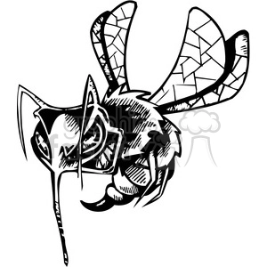 angry bee clipart