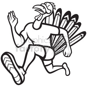 black and white turkey runner frnt side
