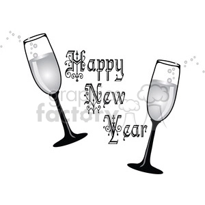Happy New Year Glass clipart