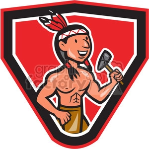 native american indian tomahawk mascot