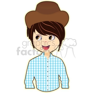 Cowboy cartoon character vector image