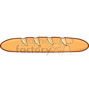 illustration cartoon french bread baguette vector illustration isolated on white background