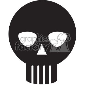 black skull vector icon art
