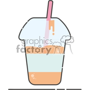 Sippi cup juice flat vector icon design