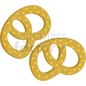 pretzel vector flat icon clipart with no background
