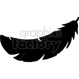 The image is a black and white silhouette of a feather.
