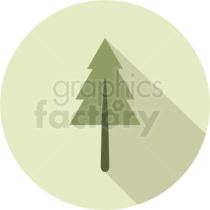 vector pine tree design on circle background