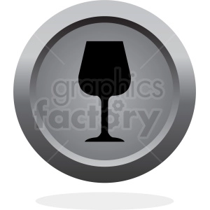 beverage glass vector button icon