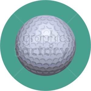golf ball vector clipart on green background