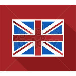 The image depicts a stylized version of the flag of the United Kingdom, also known as the Union Jack. It comprises red and white crosses on a deep blue background.