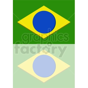 brazil flag icon with reflection