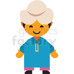 Indian male character icon vector clipart