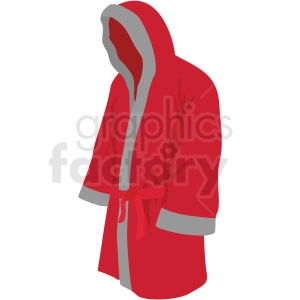 red boxing robe vector clipart