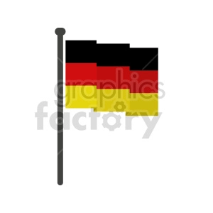 German flag vector clipart icon 06