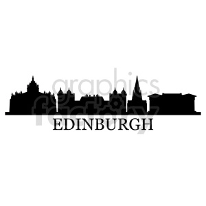 Edinburgh Scotland city skyline vector