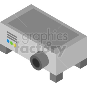 isometric projector vector icon clipart 3