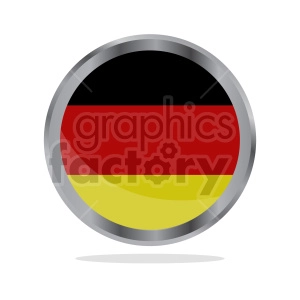The image depicts a round badge or icon with the flag of Germany. The flag is shown with its characteristic three horizontal stripes of black, red, and gold (yellow) from top to bottom.