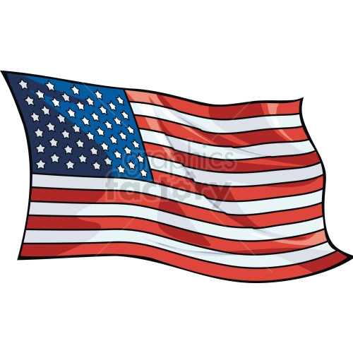 A color american flag