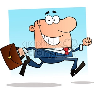 1803-Businessman-Running-To-Work-With-Briefcase