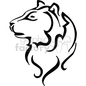 The clipart image features a stylized outline of a wolf's head. It is designed in a way that could make it suitable for use as a vinyl decal or a tattoo design.