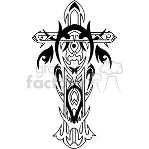 cross clip art tattoo illustrations 013
