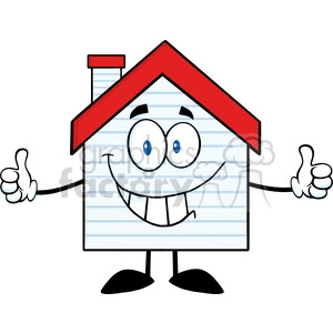 6475 Royalty Free Clip Art Smiling House Cartoon Character With New Siding