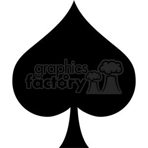 The image shows a black spade symbol, commonly associated with playing cards and sometimes used in tattoo designs.
