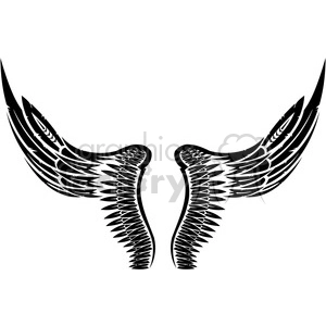 vinyl ready vector wing tattoo design 002