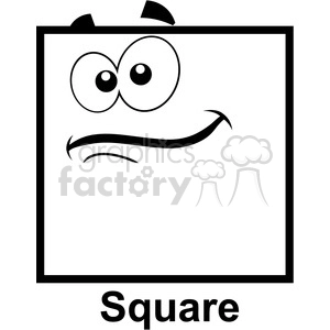 geometry square cartoon face clip art graphics images