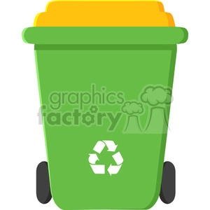 royalty free rf clipart illustration green recycle bin modern flat design illustration isolated on white background