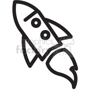 rocket in space vector icon