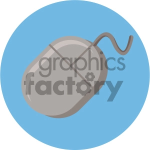 computer mouse circle background vector flat icon