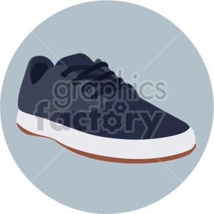 blue walking shoe on circle design