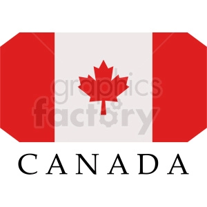 The image contains a stylized representation of the flag of Canada, also known as the Maple Leaf or l'Unifolié. It consists of a red field with a white square at its centre, in the ratio of 1:2:1, featuring a stylized, red, 11-pointed maple leaf charged in the center.