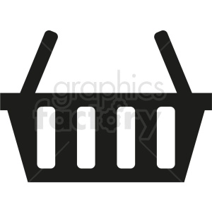 black vector picnic basket icon design no background