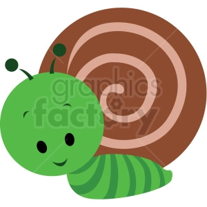 baby cartoon snail vector clipart