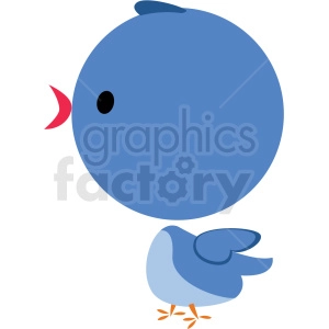 baby cartoon bird vector clipart